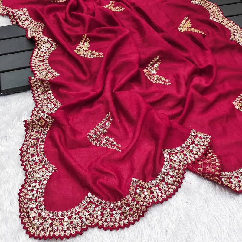 Elegant Two-Tone Vichitra Silk Saree Collection