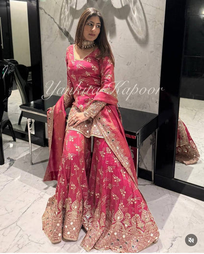Eid Special Designer Simmer Silk Set