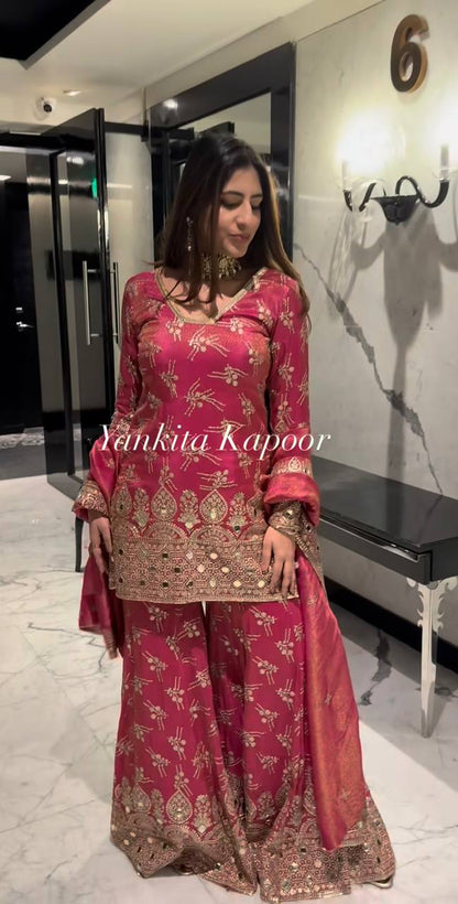 Eid Special Designer Simmer Silk Set