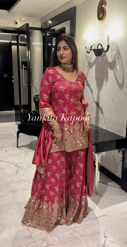 Eid Special Designer Simmer Silk Set