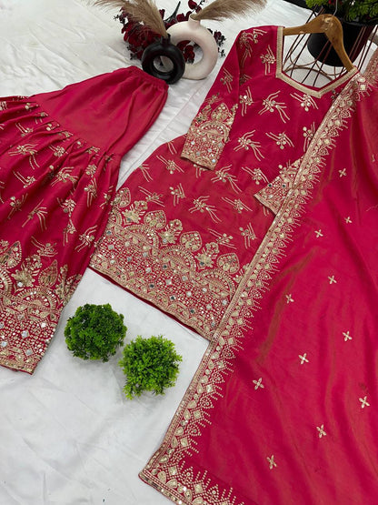 Eid Special Designer Simmer Silk Set
