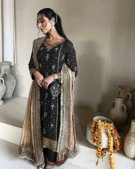 Desirable Fancy Faux Georgette Set