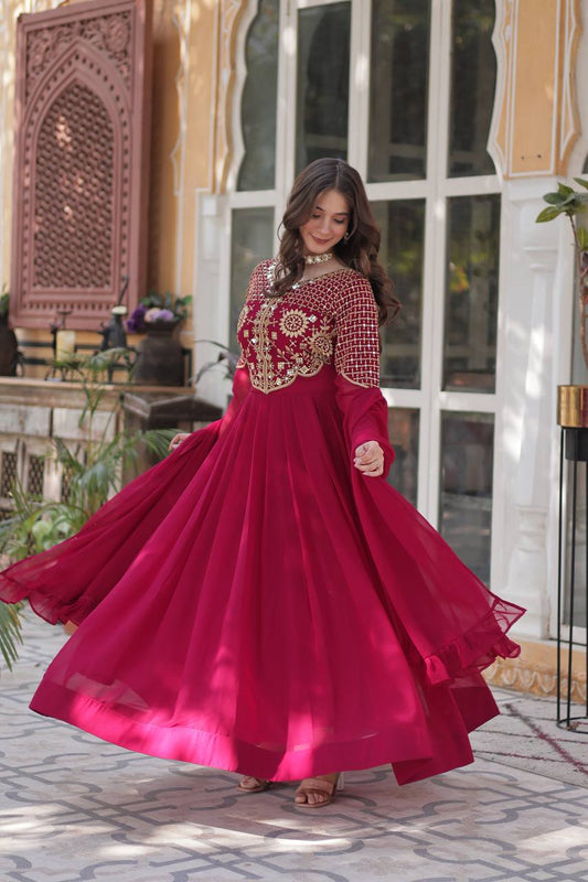 Premium Designer Readymade Gown with Dupatta Collection
