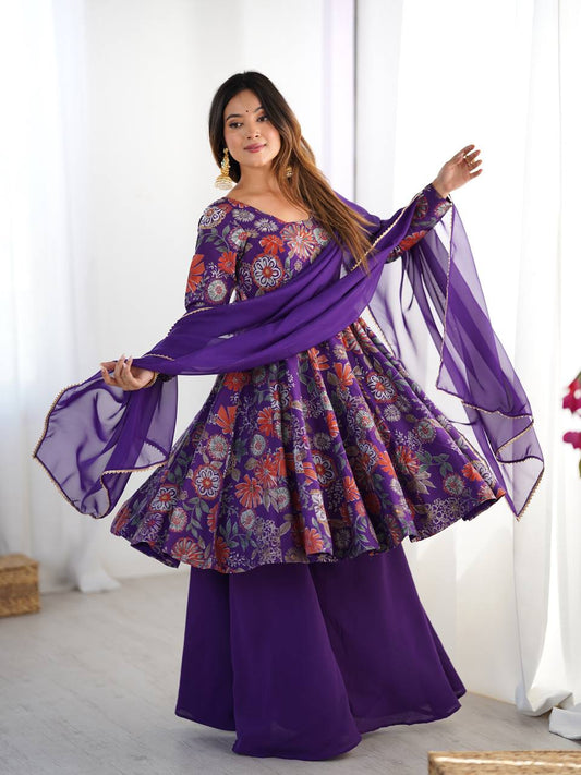 Pure Romansilk Chanderi Kediya Kurta Set