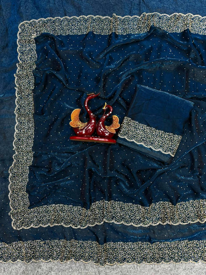 Trending Designer Diamond Work Saree Collection