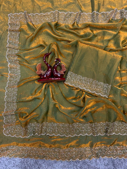 Trending Designer Diamond Work Saree Collection