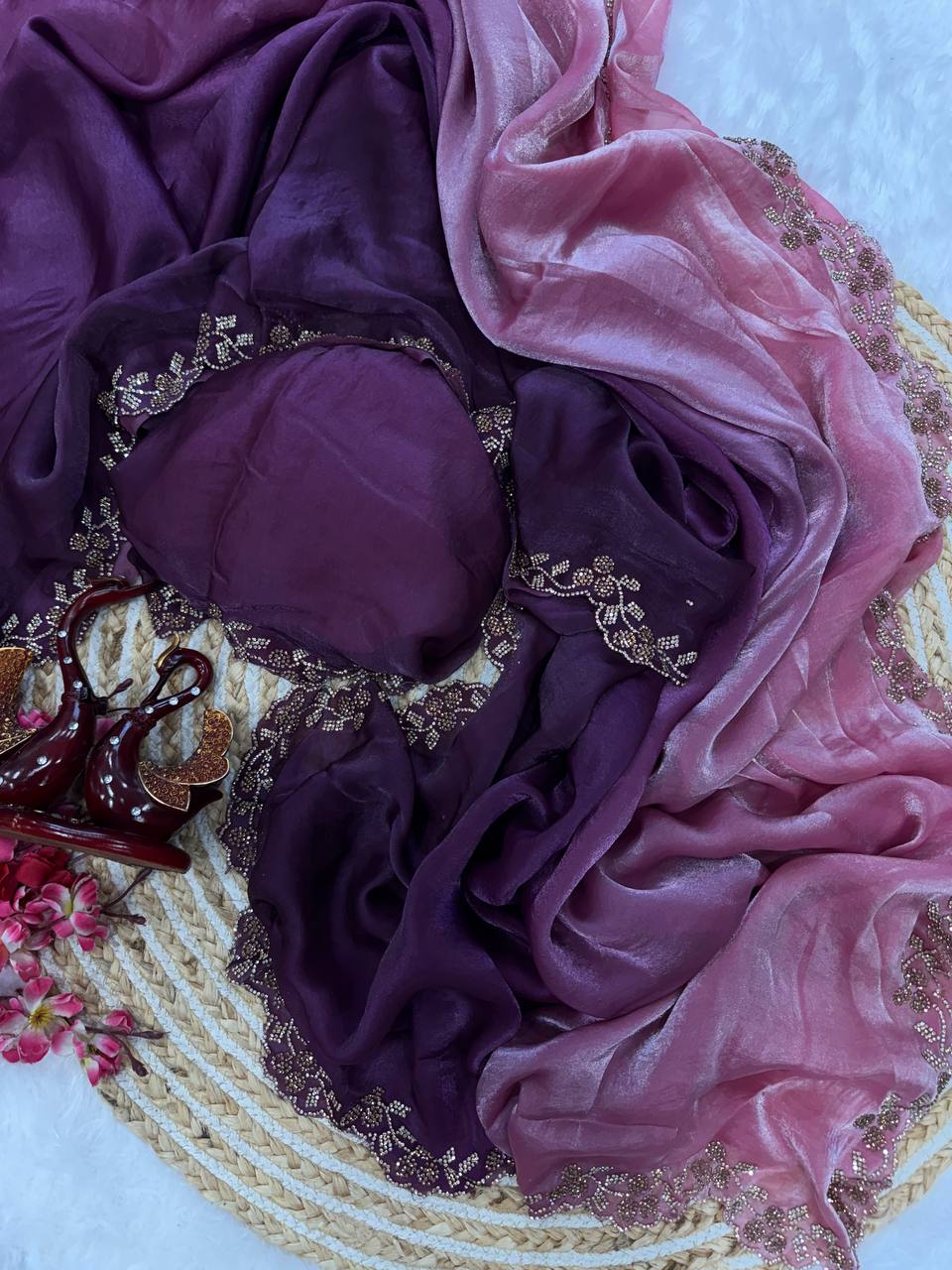 Designer Shaded Space Silk Saree