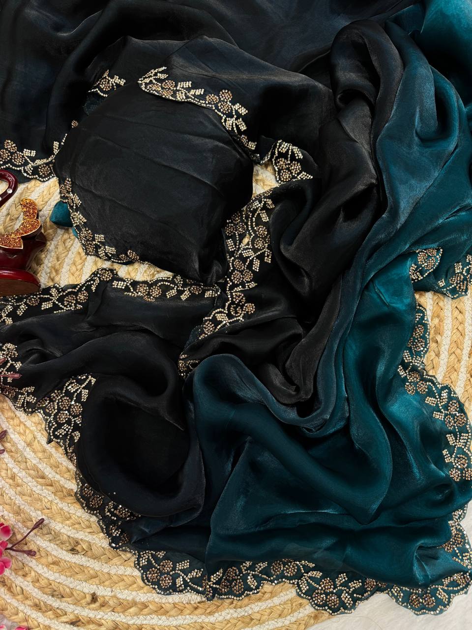Designer Shaded Space Silk Saree
