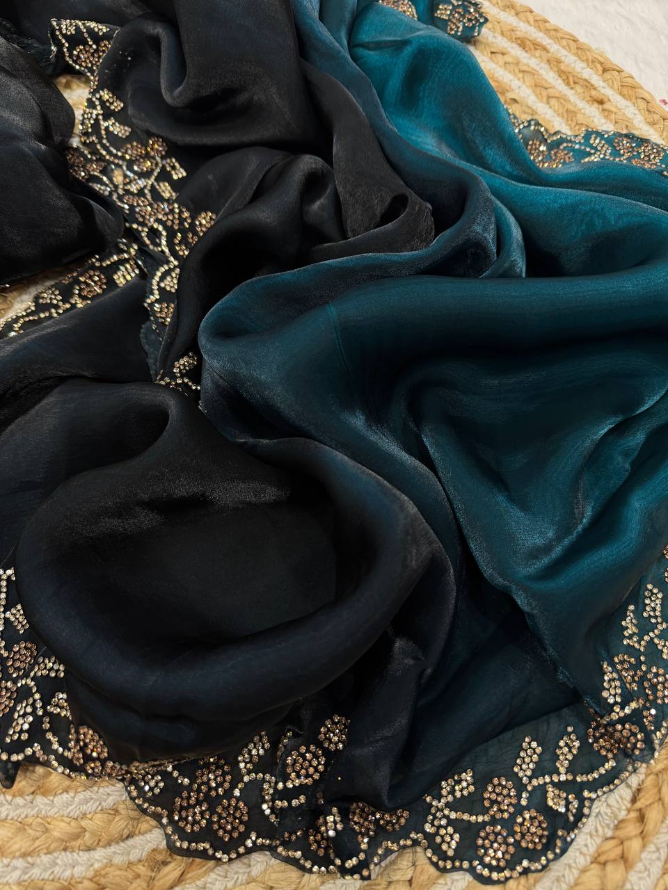 Designer Shaded Space Silk Saree