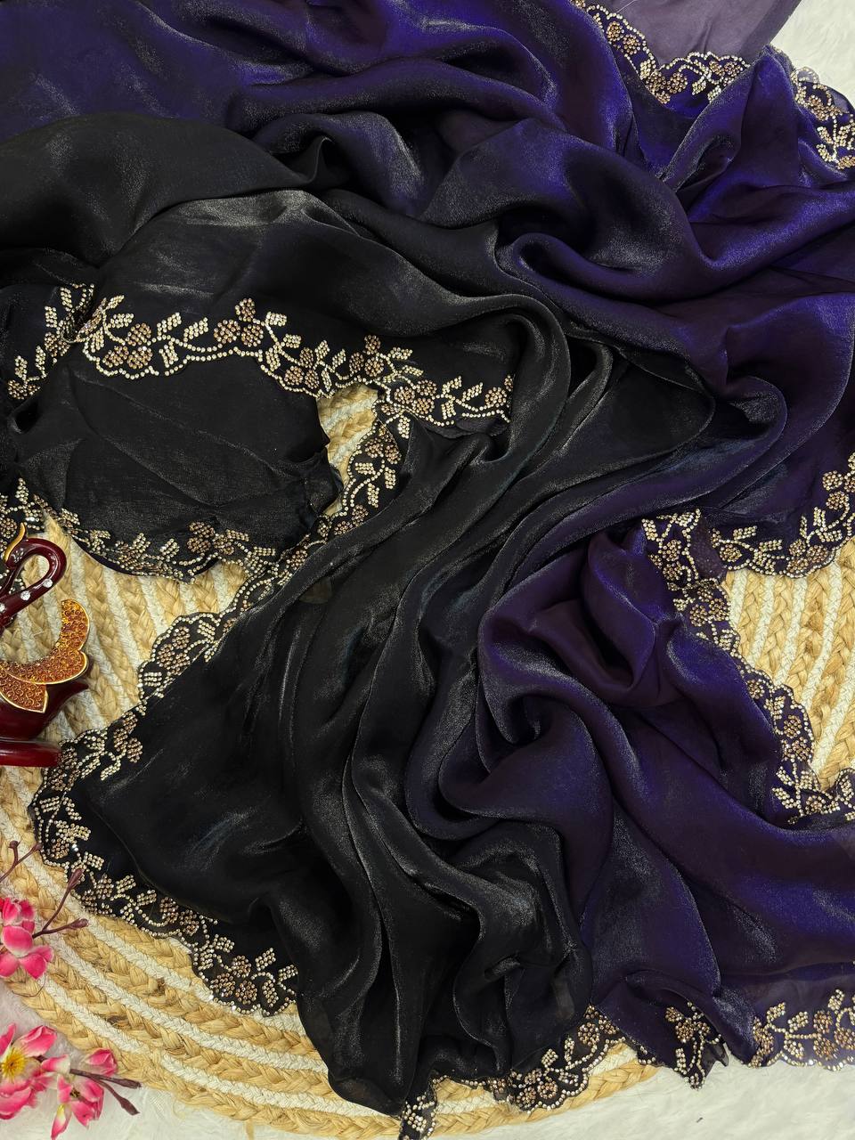 Designer Shaded Space Silk Saree