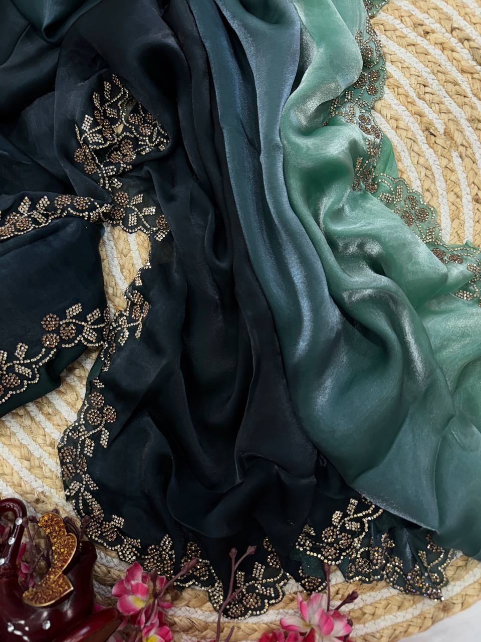 Designer Shaded Space Silk Saree