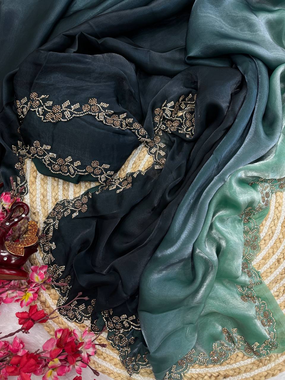 Designer Shaded Space Silk Saree