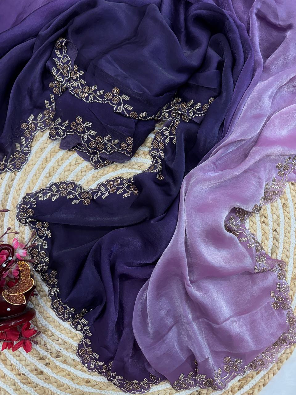 Designer Shaded Space Silk Saree