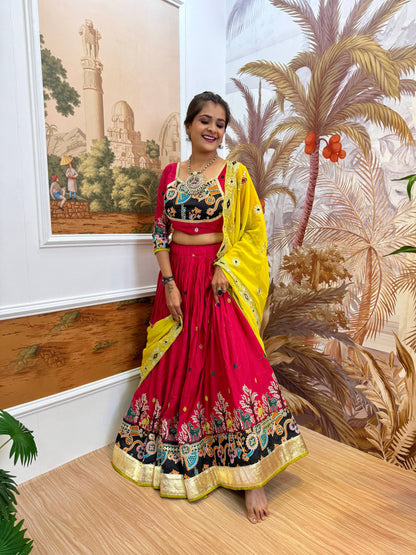 Navratri Premium Embroidered Lehenga Set with Dupatta – Real Modeling Edition