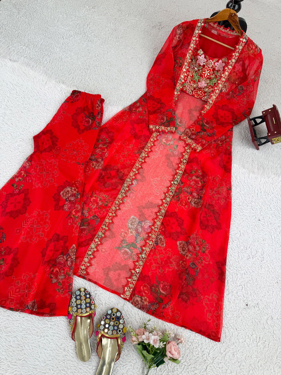 Festive Tibby Silk Sharara Set –  Wedding Special