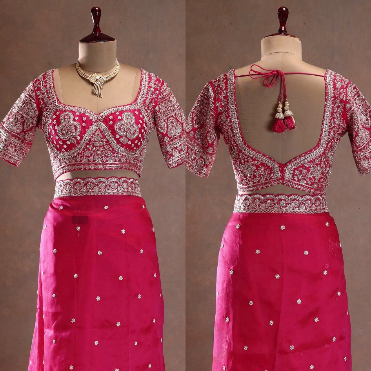 Designer Tibby Silk Saree with Sequence Work