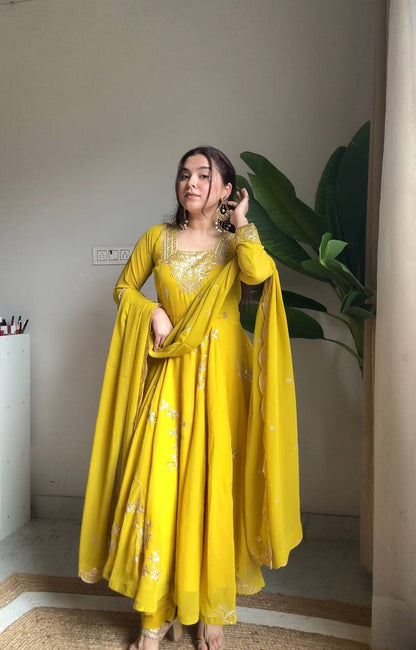 Elegant Embroidered Kurti Sharara Set with Designer Dupatta