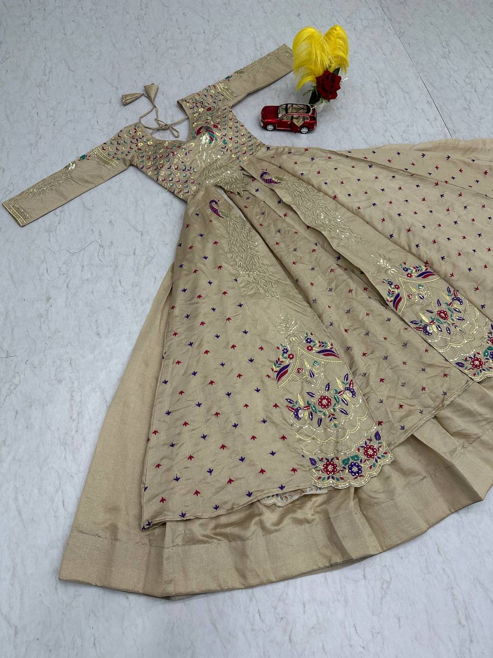 Festival Special Crop Top with Shrug & Lehenga Set