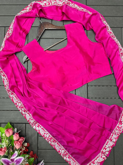 Ready-to-Wear Rangoli Saree with Embroidered Full Koti Jacket