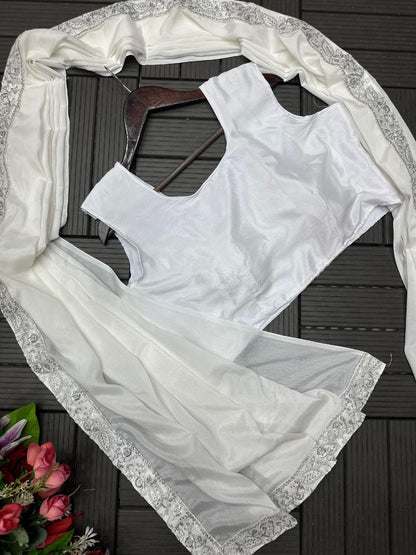 Ready-to-Wear Rangoli Saree with Embroidered Full Koti Jacket