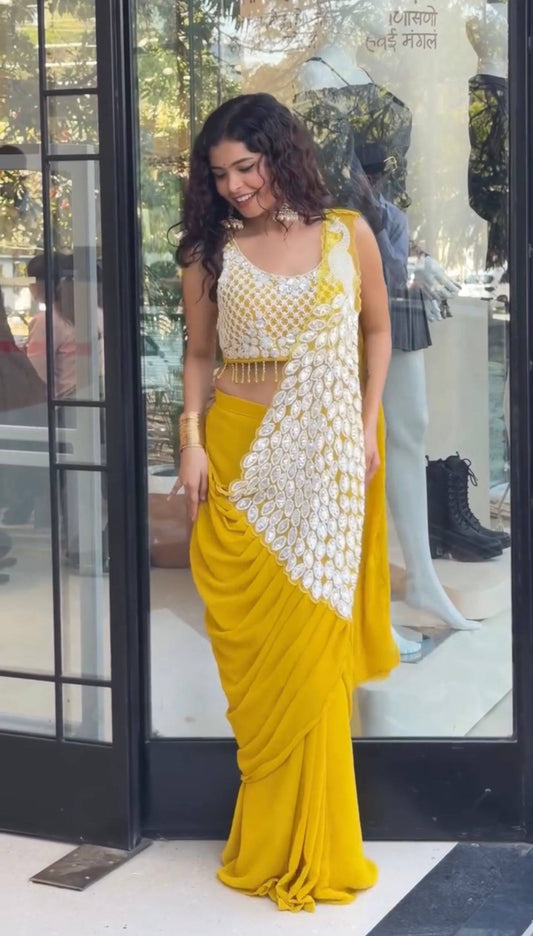 Peacock Style Ready to Wear Saree