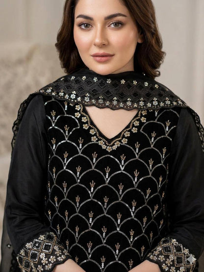 Designer Fendy Kurti Plazzo Dupatta Set with Sequence Embroidery