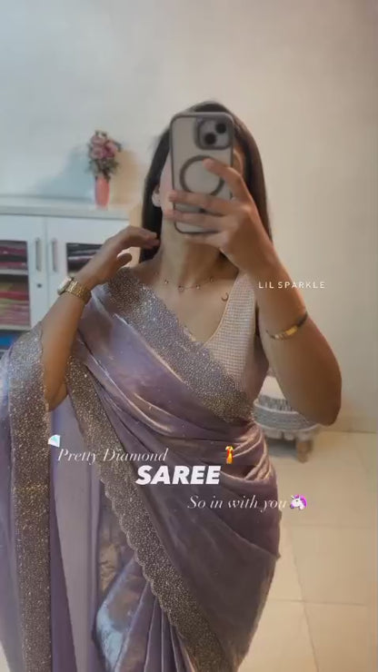 Trending Designer Diamond Work Saree Collection