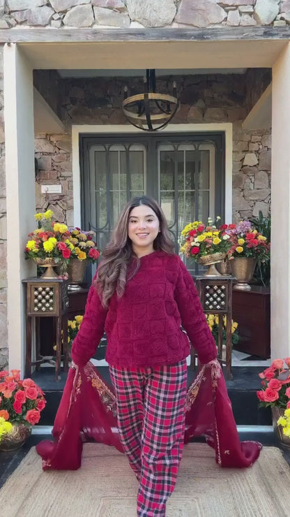 Designer GMY Silk Anarkali Set with Palazzo & Dupatta