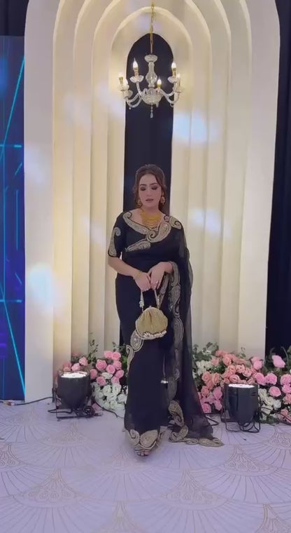 Soft Rangoli Silk Zari & Sequence Embroidery Saree with Banglori Blouse – Wedding, Party & Festive Wear Designer Saree