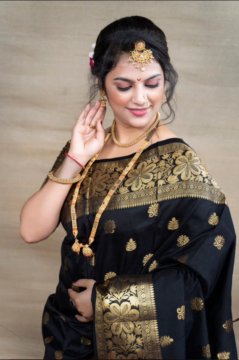 Banarasi Silk Saree in Black