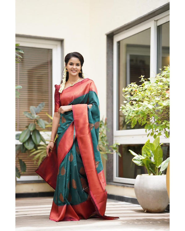 RAMA Zari Woven Kanjivaram Silk Saree