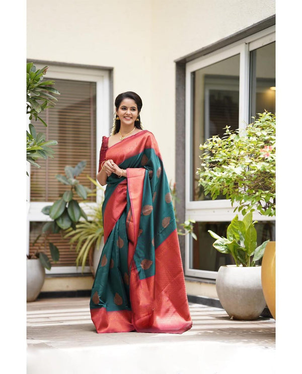 RAMA Zari Woven Kanjivaram Silk Saree