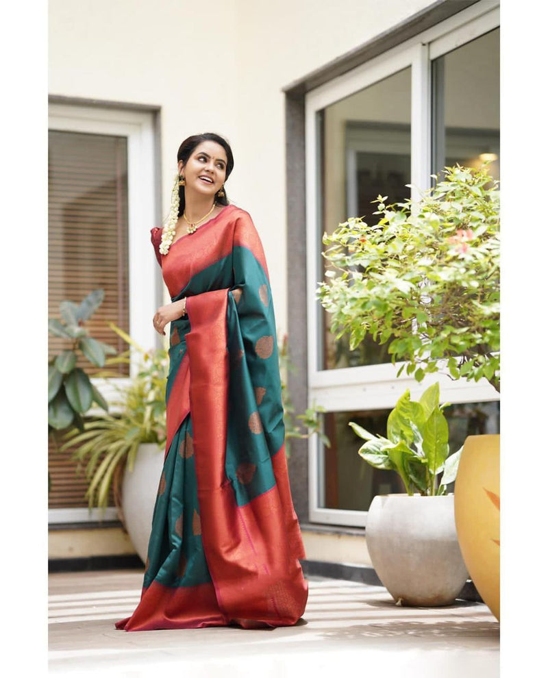 RAMA Zari Woven Kanjivaram Silk Saree